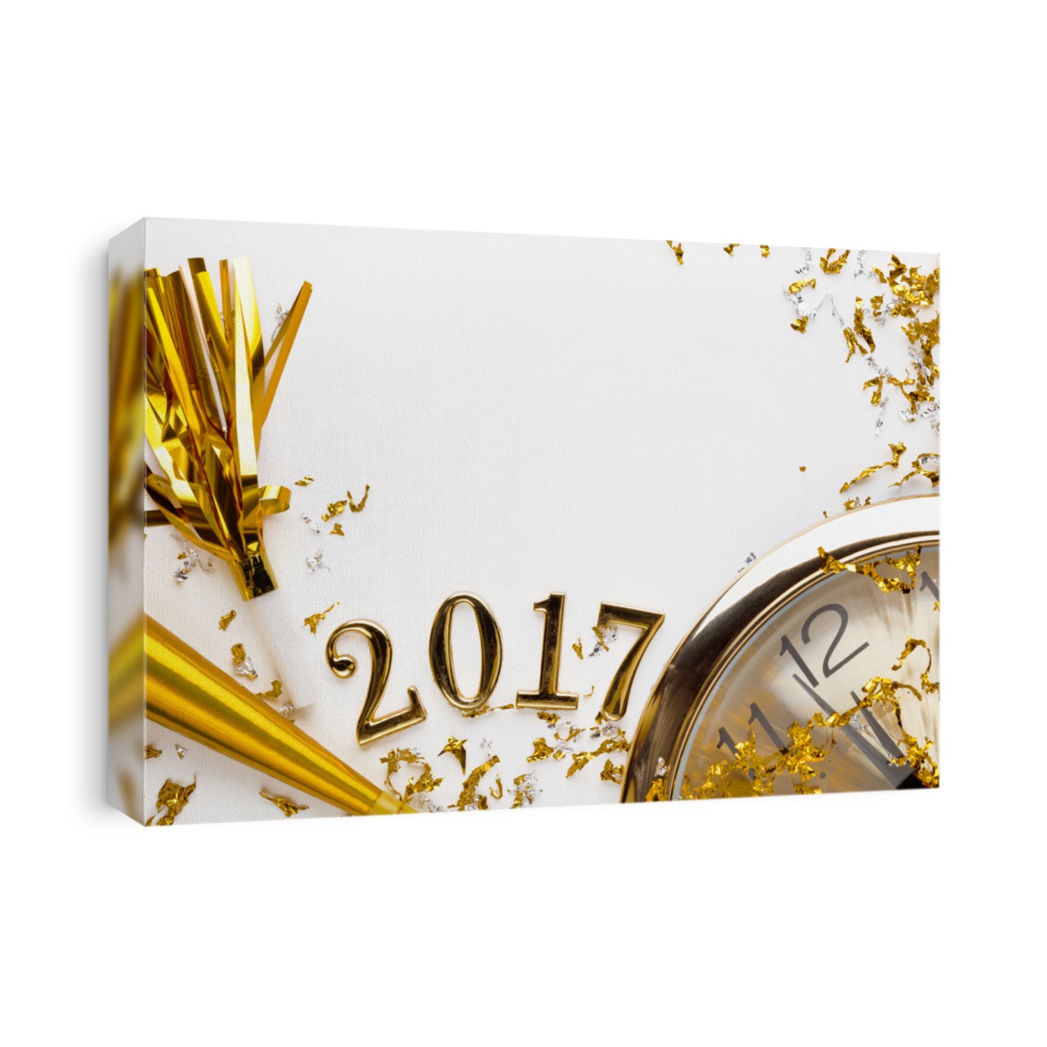  New Year 2017 Decoration on White